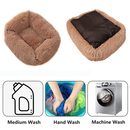 Warm Plush Rectangle Dog Bed