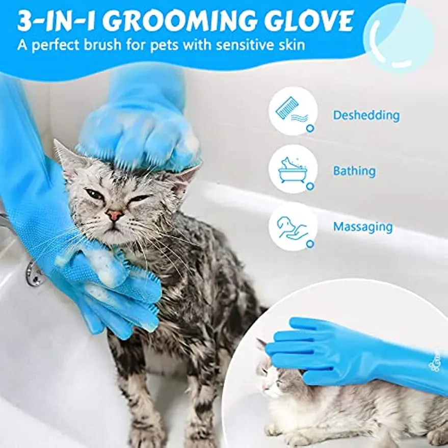 Ribbed Grooming Gloves