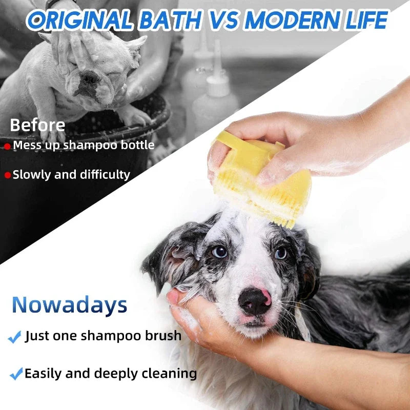 Soft Silicone Dog Shampoo Brush