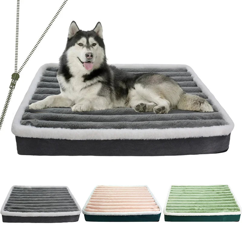 Removable Zipper Dog Bed Mat