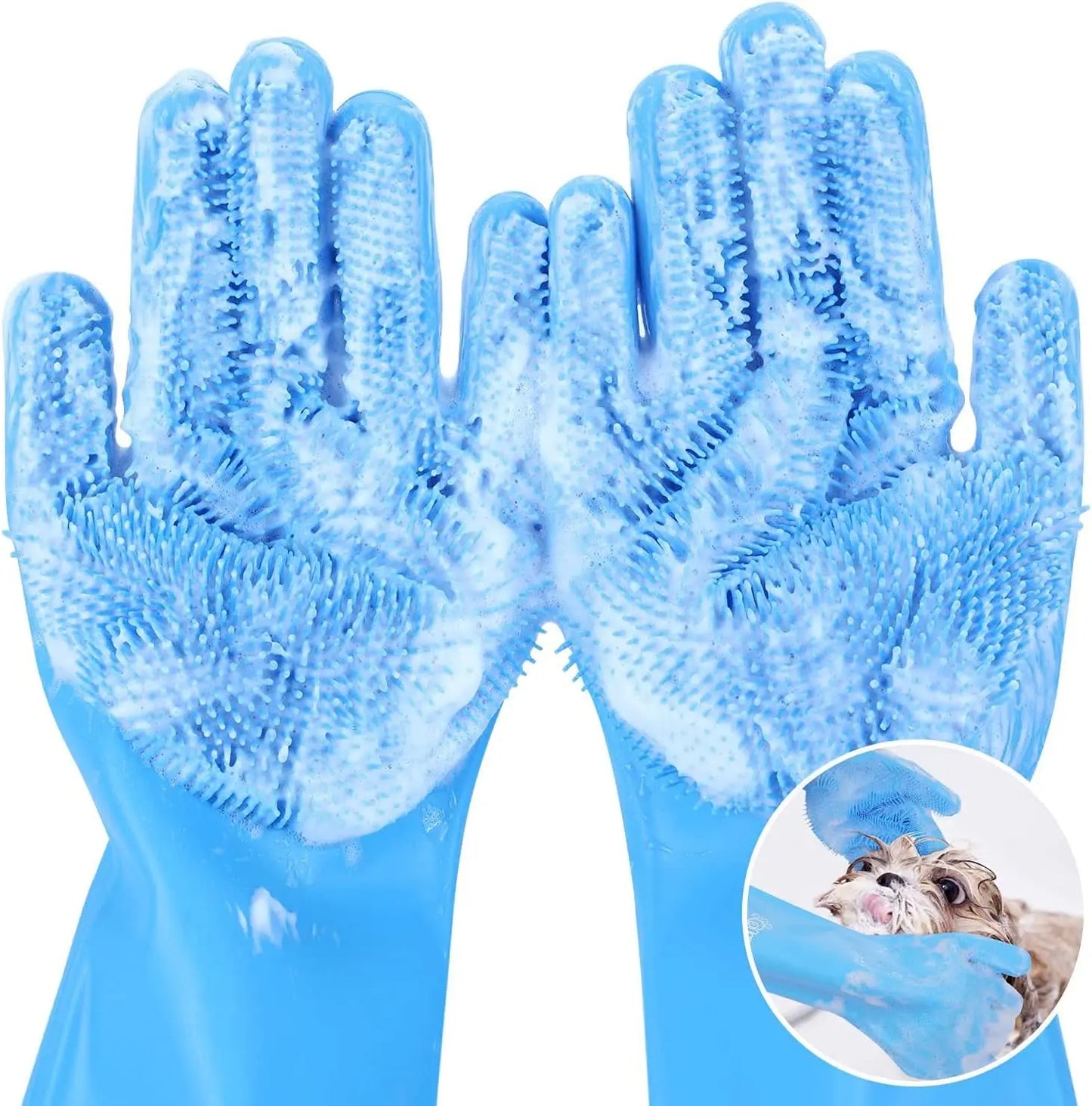 Ribbed Grooming Gloves