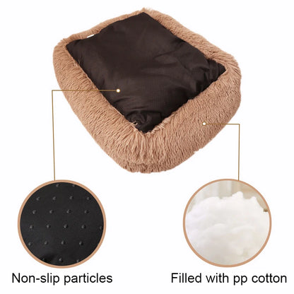 Warm Plush Rectangle Dog Bed