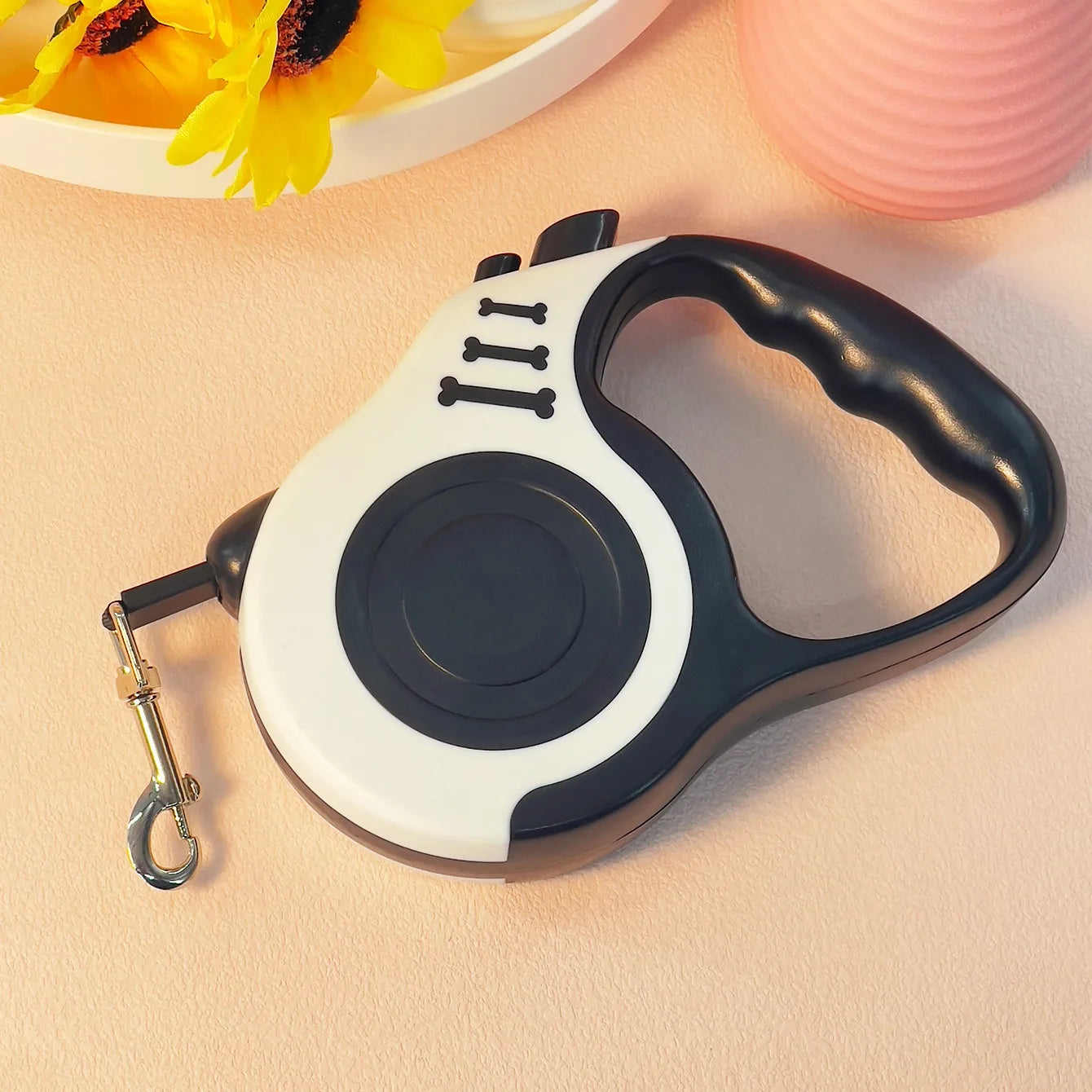 Retractable Dog Leash with Double Switch